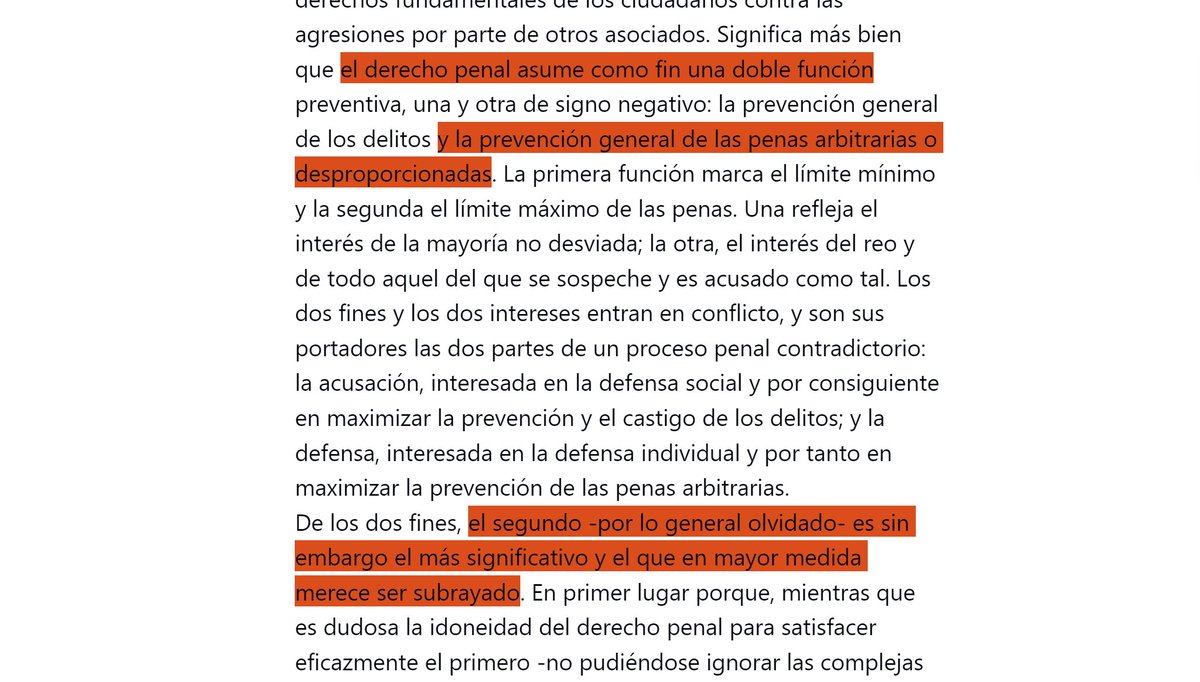 A idas y vueltas sobre la teoría penal (para compararla con el derecho administrativo sancionador), Luigi Ferrajoli al hablar de los fines del derecho penal insiste en que, más allá de la prevención general, importa pensar en el derecho penal con la función de prevenir la