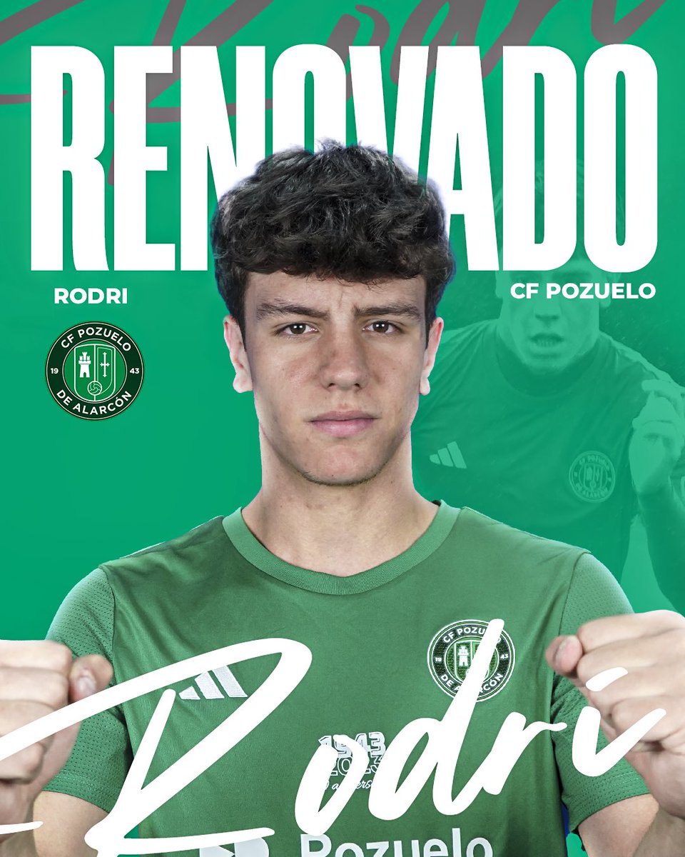✍🏼 𝗥𝗘𝗡𝗢𝗩𝗔𝗖𝗜𝗢𝗡 | Rodri cumplirá su tercer año de verde‼️

🙋 Desde la cantera hasta el primer equipo y siguiendo su esfuerzo para seguir aumentando su nivel y ayudarnos a jugar en mejores categorías. A pesar de su juventud, tiene la versatilidad para jugar en nuevas