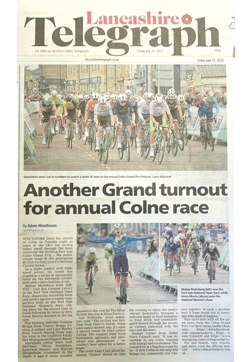 VeloUK's tweet image. Thank you to Adam and the Colne council for spreading the word about this great bike race thats been going for years.... be great to see such events on the cover of all newspapers in the counties #spreadtheword #cyclesport