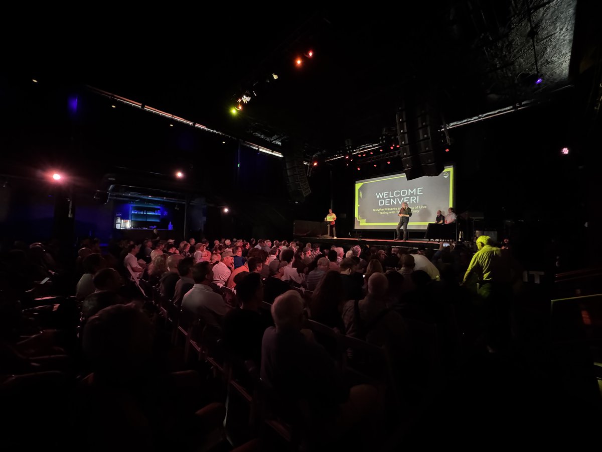 #Denver, you showed up! What a fantastic <a href="/tastyliveshow/">tastylive</a> event w/ Tom  &amp; Tony for the 2nd US "At Work By 11" event. Next stop: #Seattle on 8/10 w/ <a href="/TraderMikeyB/">Mike Butler</a>, <a href="/TraderNickyBAT/">Nick Battista</a>, &amp; <a href="/TraderKatie/">Katie McGarrigle</a> for 'The Whiteboard Tour'. Grab your FREE tickets here: tastylive-seattle2025.eventbrite.com