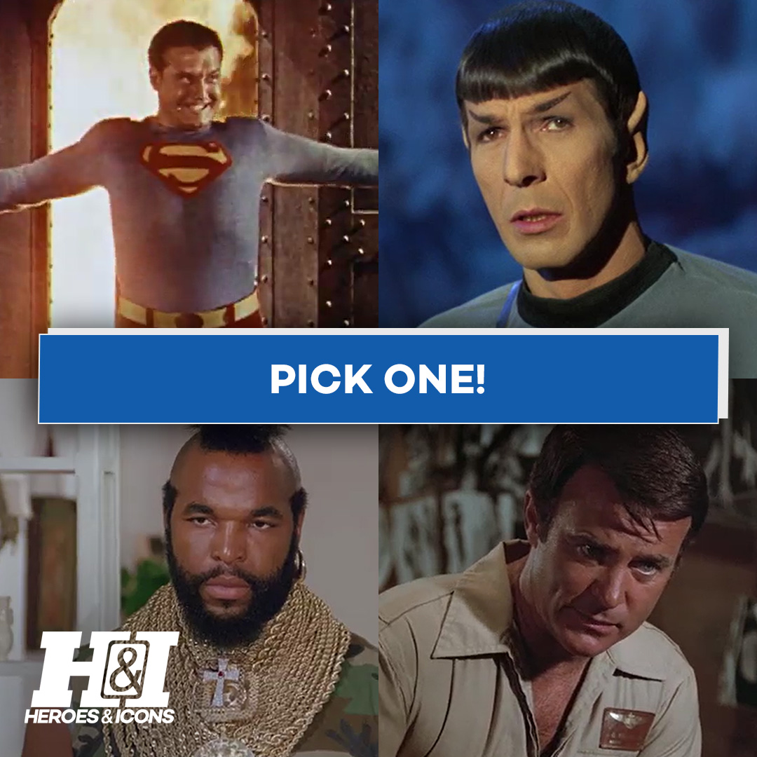 handitvnetwork's tweet image. These H&I guys are throwing parties!🥳 Since you're so cool, you've been invited to all four parties, but can only attend one since they start and end at the same time. Whose party are you going to? #Superman #StarTrek #TheATeam #BlackSheepSquadron