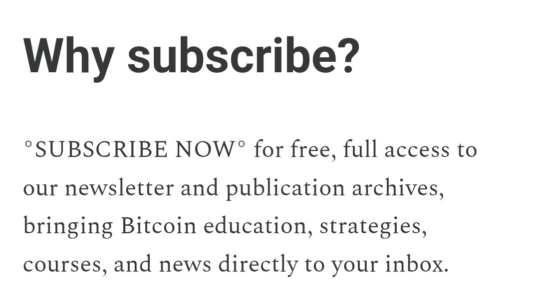 bitcoin21orange's tweet image. Subscribe to our Bitcoin Newsletter
for 1,000 SATs !
👉 bitcoin21orange.substack.com
🍊 Get the latest Bitcoin news, chart analysis, macro updates, and free DCA strategies to boost your Bitcoin holdings.