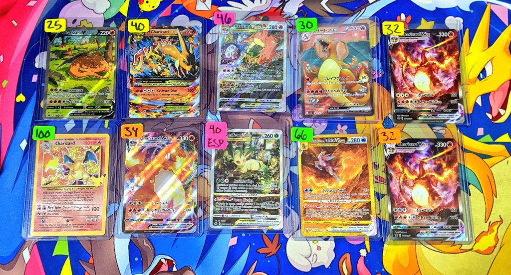 DaylightsTV's tweet image. Any Zard fans out there? Two CZ bangers thrown in! 🔥
Leafeon is Spanish. Totally didn't realize when I bought. 😅
All prices are shipped!
More pictures can be provided upon request!
Type name of card below to claim!⬇️