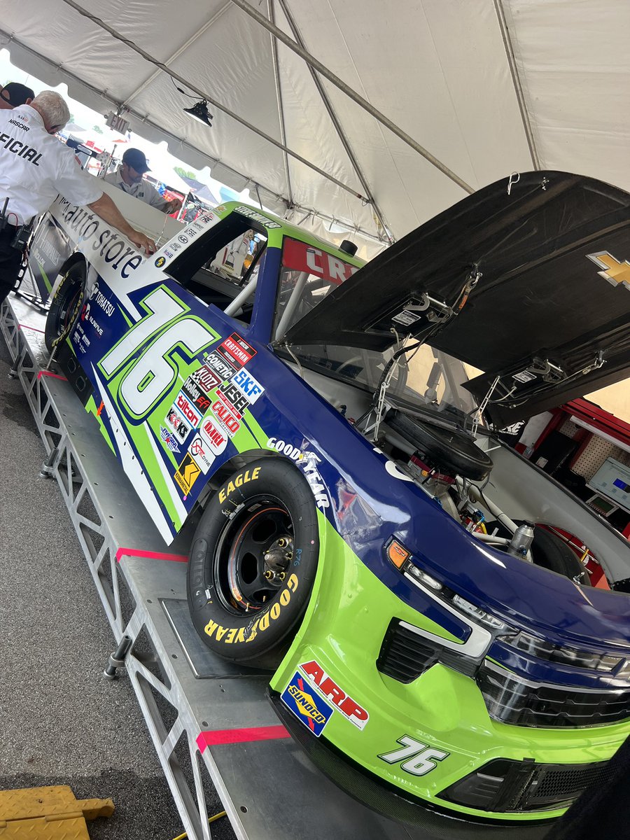 SpencerBoyd's tweet image. Little tech action for the #76 @myautostores Chevy!