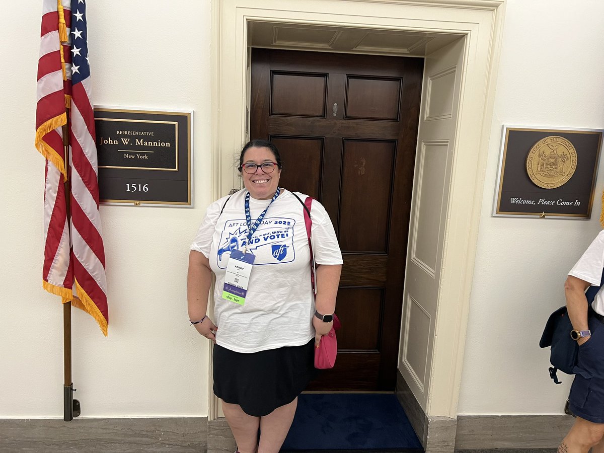 I can't but think that because I was lobbying yesterday on Capitol Hill (along with 109 teachers) helped get the $5 billion released to our schools!!! Only $2 billion was released on 6/30 that Congress approved. <a href="/AFTunion/">AFT</a> <a href="/STAUnionHall/">STAUnionHall 🍎</a> #teach2025 #ProtectOurKids