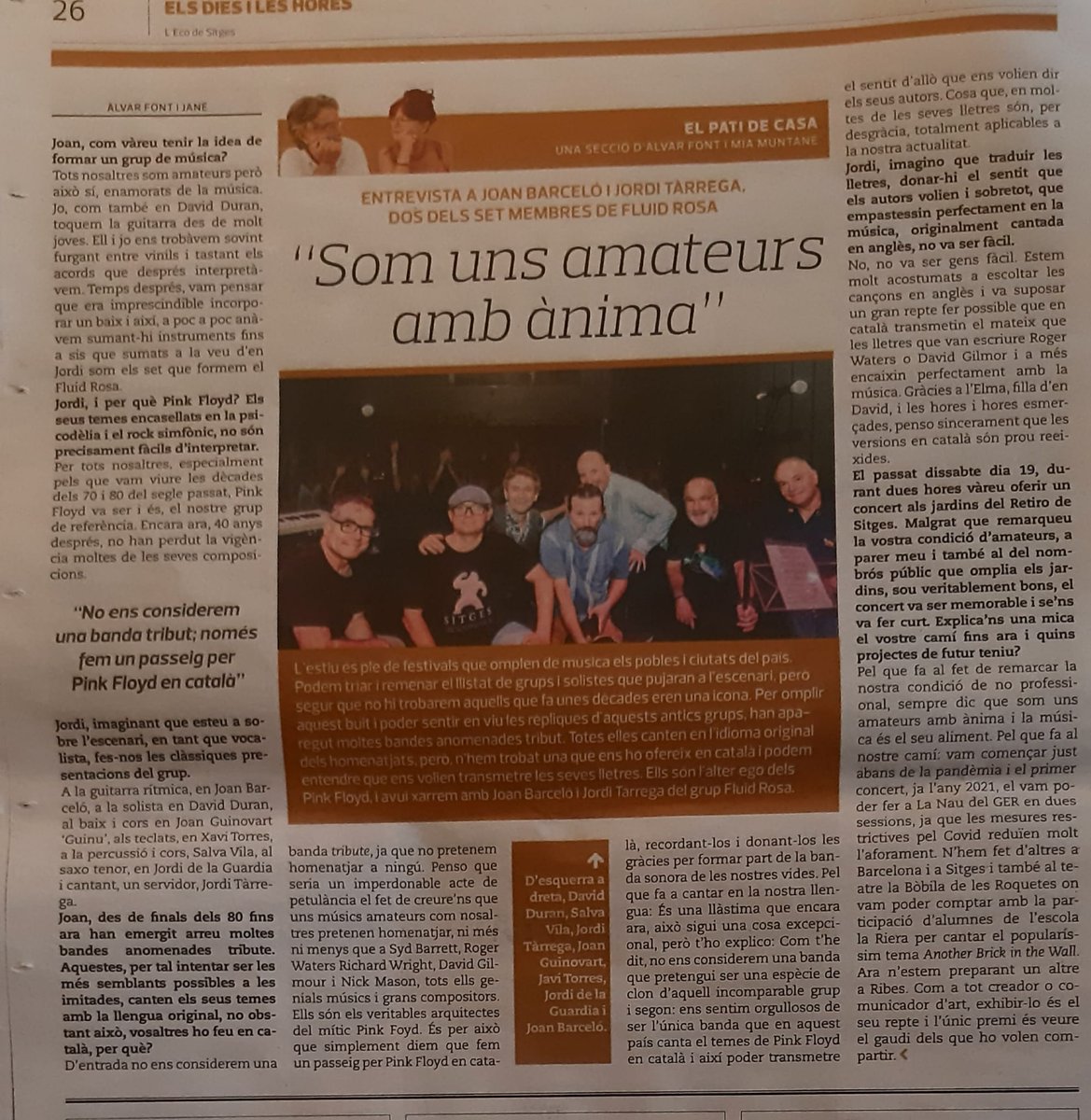 Fluid_Rosa's tweet photo. Aquí teniu l'entrevista que ens han fet a @lecoderibes i @lecodesitges. https://t.co/PQMEhTACxB