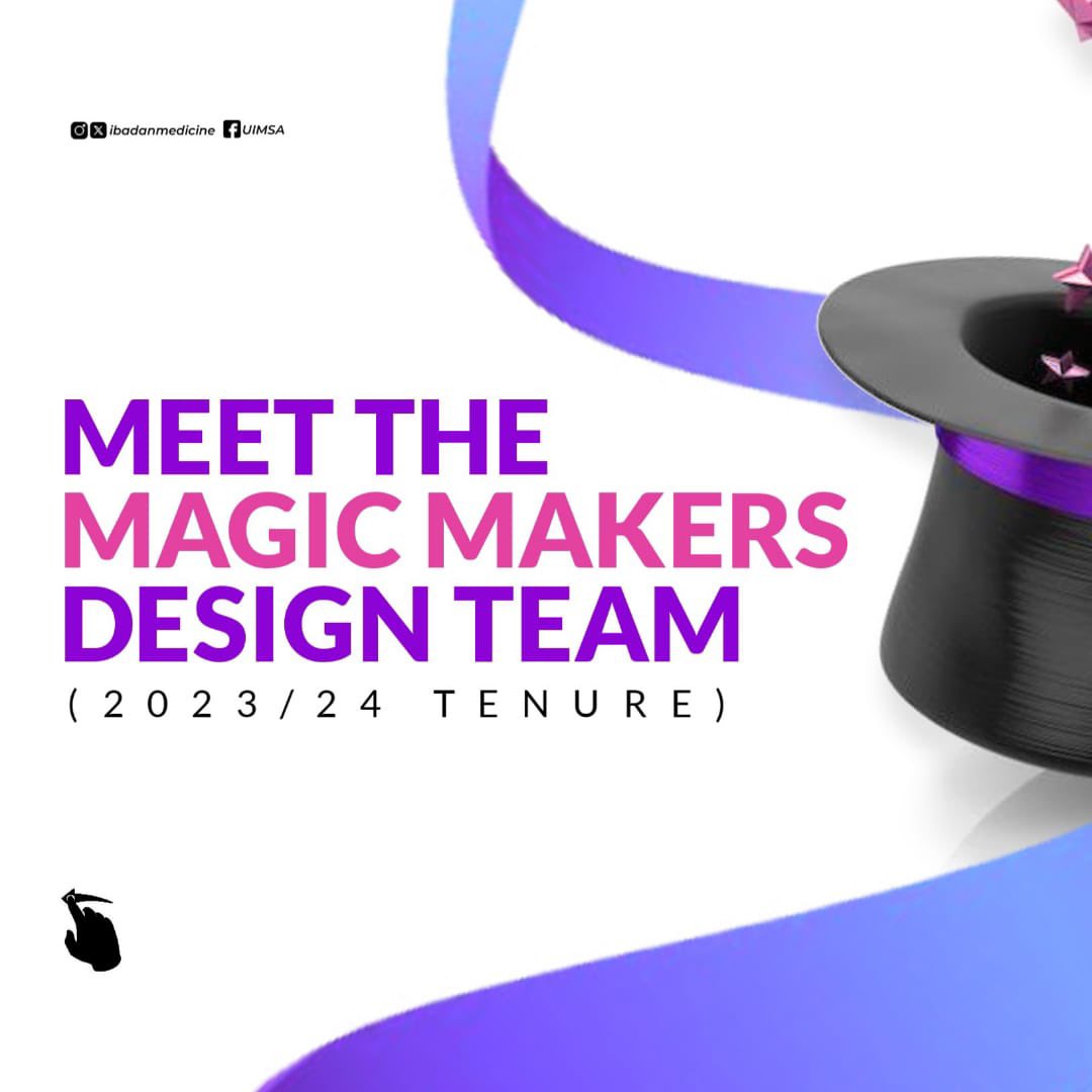 ibadanmedicine's tweet image. Meet the Magic Makers Design Team✨

The brains behind all the UIMSA’s visuals this tenure.
They’ve been cooking designs quietly behind the scenes and now it’s time to put faces to the magic.

Swipe to meet our beautiful creatives.
1/3