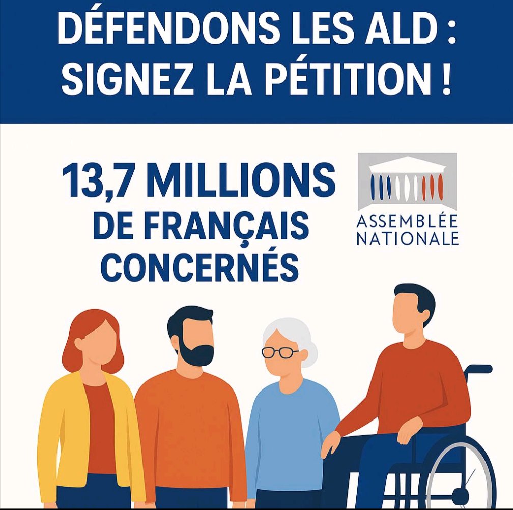 g_nedelec's tweet image. 📢 Aidez-moi à partager la pétition : votre voix compte pour défendre les #ALD !
👉 petitions.assemblee-nationale.fr/initiatives/i-…

Pourquoi cette #pétition est-elle si importante ?
13,7 millions de Français sont touchés par les ALD. Ils ne sont pas un &quot;poids&quot;, mais des citoyens à part entière !