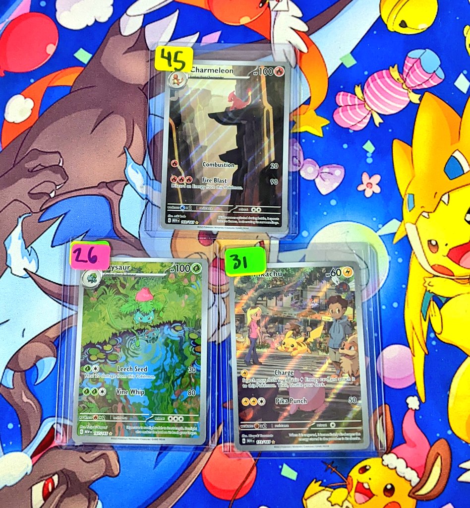 DaylightsTV's tweet image. Anyone need any 151 IRs?!?
All prices are shipped!
More pictures can be provided upon request!
Type name of card below to claim!⬇️