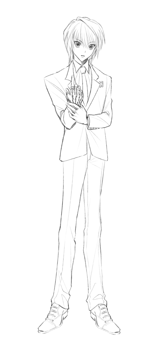 4ourtime_'s tweet image. 線画　いったん休みね