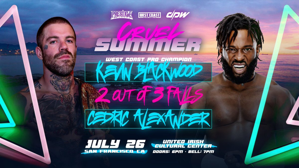 WCProOfficial's tweet image. TOMORROW!!!
15% off all tickets with code; WC15CS
Kevin Blackwood (c) vs Cedric Alexander in a 2 out of 3 falls match for the West Coast Pro World Championship!!
Mad Dog Connelly VS Vinnie Massaro
Saturday July 26th
United Irish Culture Center
Westcoastpro.Eventbrite.Com