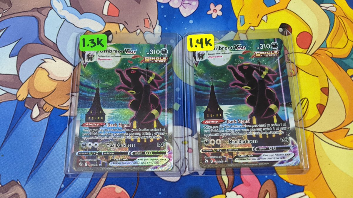 DaylightsTV's tweet image. Final two cards of the sale!
Prices are shipped. Cheaper Moon has a corner issue. The other one I would say is NM!
More pictures can be provided upon request as well as videos.
Let me know if you have any questions!
Slabs will be going up next week since I have a big lot inc!