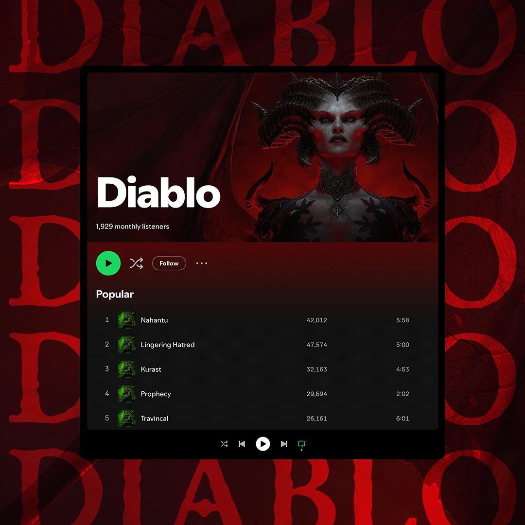 Diablo's tweet image. Hymns of despair, melodies of ruin. Music to our ears 🎶
Let Diablo’s music consume you on Spotify.
bio.to/Diablo-Music