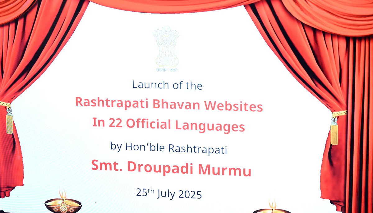 Official websites of Rashtrapati Bhavan - rashtrapatibhavan.gov.in  and presidentofindia.gov.in are now available in 22 Indian languages.

<a href="/rashtrapatibhvn/">President of India</a>