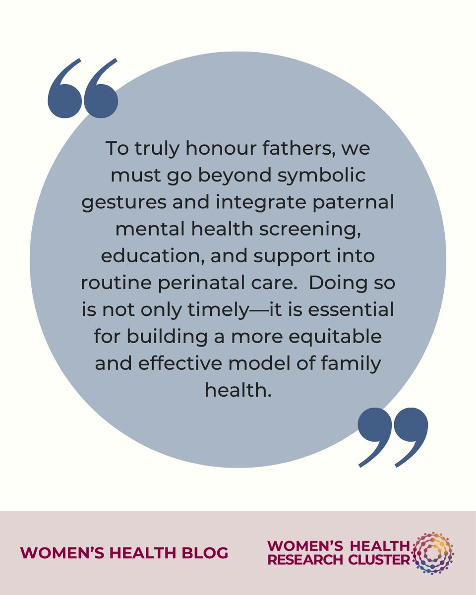 ResearchonWH's tweet image. Dad’s mental health matters year‑round. Up to 10 % of new fathers face postpartum depression . It’s time perinatal care screened & supported dads too . New WHRC blog ↓ #PaternalMentalHealth #PerinatalCare ow.ly/e3tU50Wvk2B