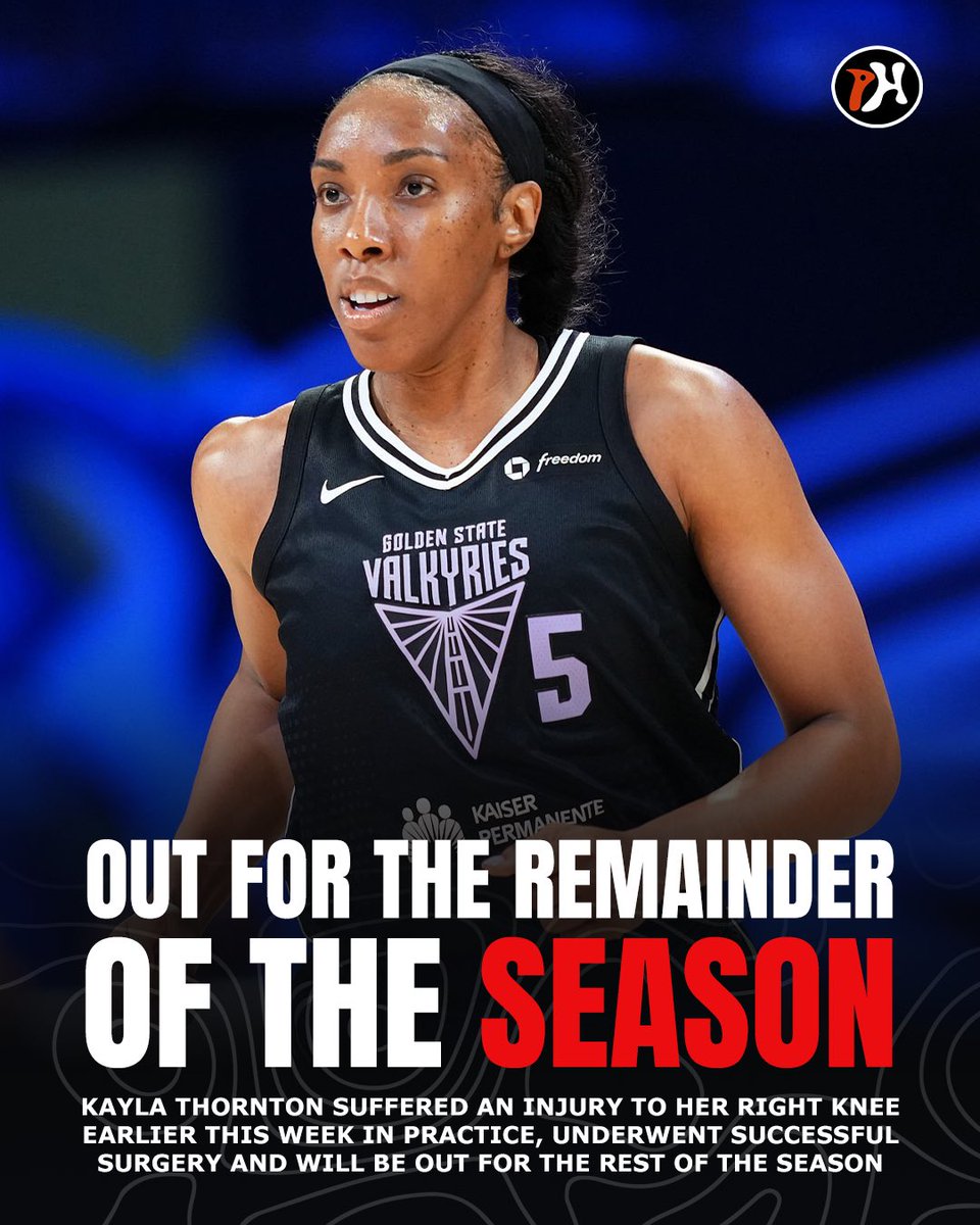 postherhoops's tweet image. 🚨: The Golden State Valkyries have announced that Kayla Thornton will be out for the rest of the season.
Thornton suffered an injury to her right knee earlier this week in practice, underwent a successful surgery, and will be out for the remainder of the 2025 WNBA season.…