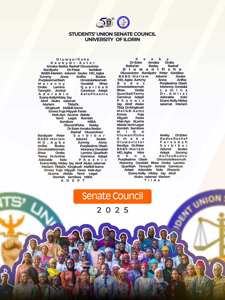 UnilorinSC's tweet image. The end of an era, the legacy of the 11th Assembly echoes still.
Thank you for your service, your strength, and your sacrifices, the assembly led by @oluwanifise_da
You walked so we could run.
May history be kind to your contributions.
Regards,
12th Assembly leadership.