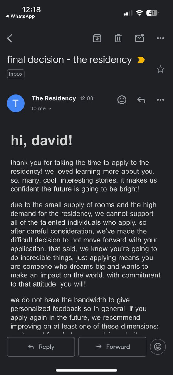davak_01's tweet image. Applied to @_TheResidency, had the first round of interview but didn&apos;t get through. It was a really great first-time experience doing something like this. Will keep going! 💪