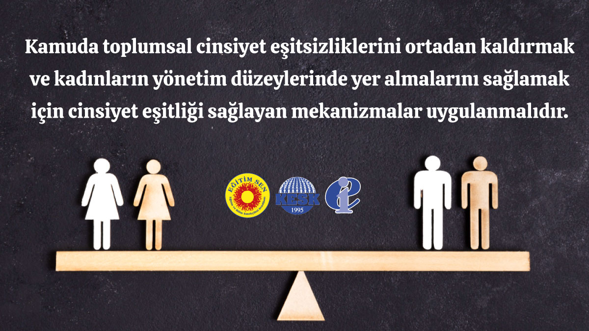 egitimsen's tweet image. ✔️Kamuda toplumsal cinsiyet eşitsizliklerini ortadan kaldırmak ve kadınların yönetim düzeylerinde yer almalarını sağlamak için cinsiyet eşitliği sağlayan mekanizmalar uygulanmalıdır.
#ArtıkYeterGeçinemiyoruz