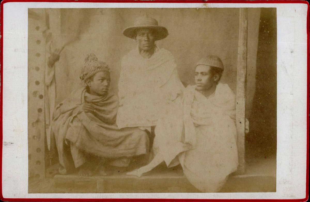biniamhirut's tweet image. የኢትዮጲያ ወጣቶች፣ 1876 ዓም / Portrait of young men, Vintage print, Ethiopia, 1884
#Ethiopia #ታሪካችን