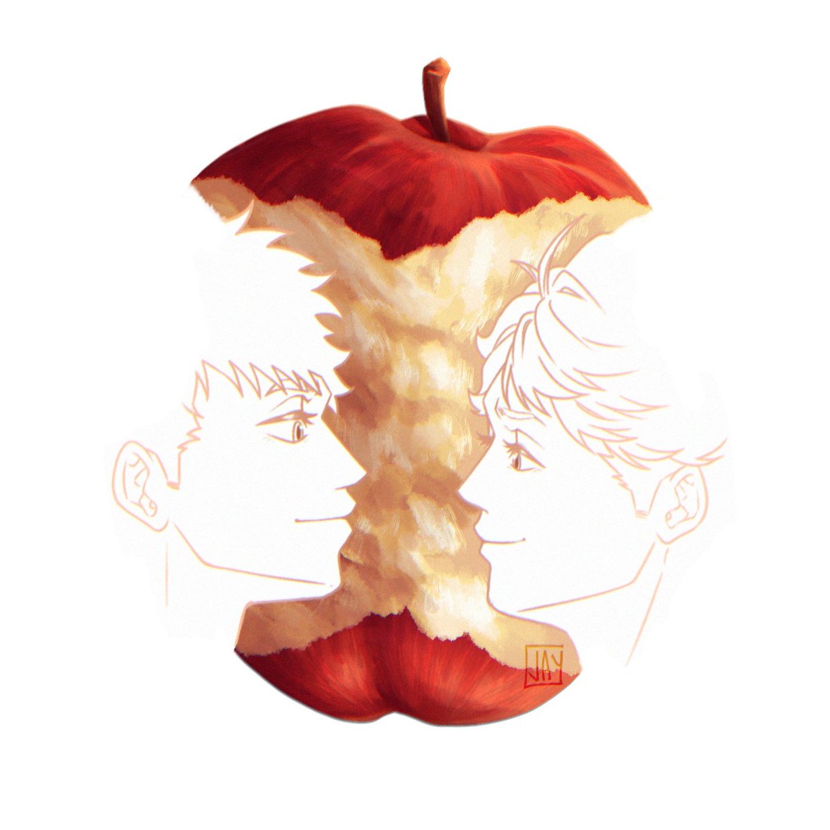 That one apple trend,
but it's with Iwaizumi and Oikawa...🍎 

#iwaoi #i岩及 #haikyuu