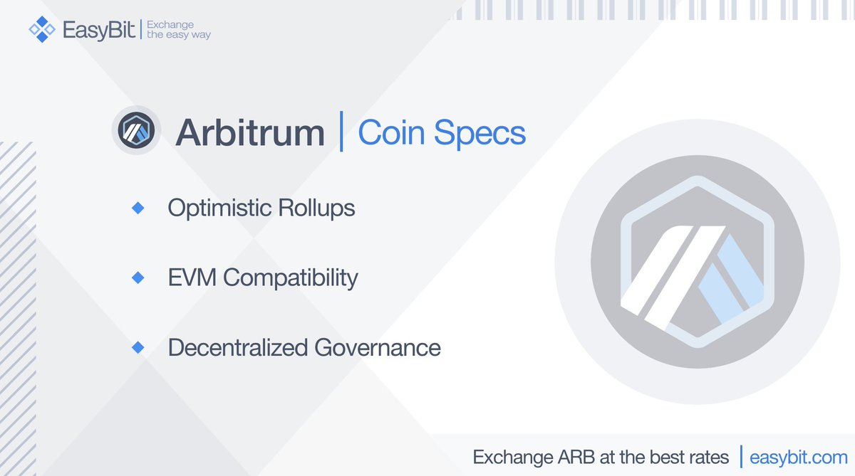 Coin Specs / Arbitrum

For more technical information and useful insights about #Arbitrum visit our dedicated page: easybit.com/coin-specs/ARB 👈

#ARB #cryptocurrency #exchange #swap #Blockchain #DigitalAssets