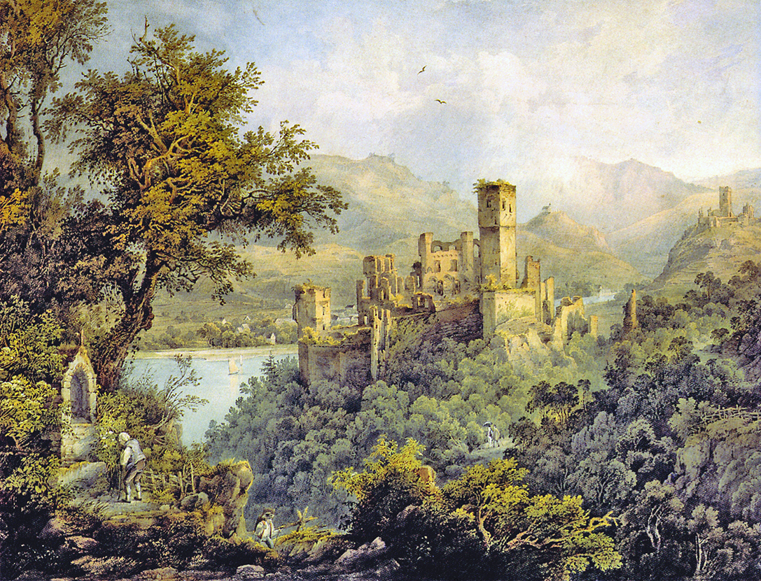 KarlBodmer's tweet image. Stolzenfels Castle, in the background Lahneck Castle wikiart.org/en/karl-bodmer…