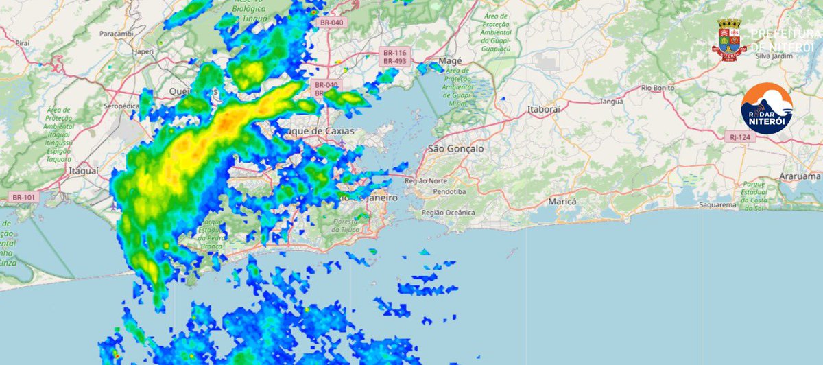 ⚠️Centro de Monitoramento e Operações da Defesa Civil de Niterói informa:⚠️

Núcleos de chuva atuam na cidade do Rio de Janeiro e se deslocam para a cidade de Niterói. Previsão de chuva moderada a forte com raios e rajadas de vento para as próximas horas.