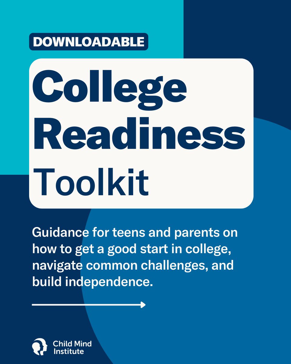 Click the link below to access our College Readiness Toolkit that shares guidance for teens and parents on how to deal with some of the challenges of college and growing independence:

childmind.org/topics/college…
