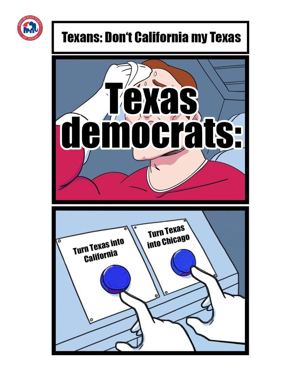 abrahamgeorge's tweet image. Texans: “Don’t California my Texas.”
Texas Democrats: “Too late. We already met with Newsom.”