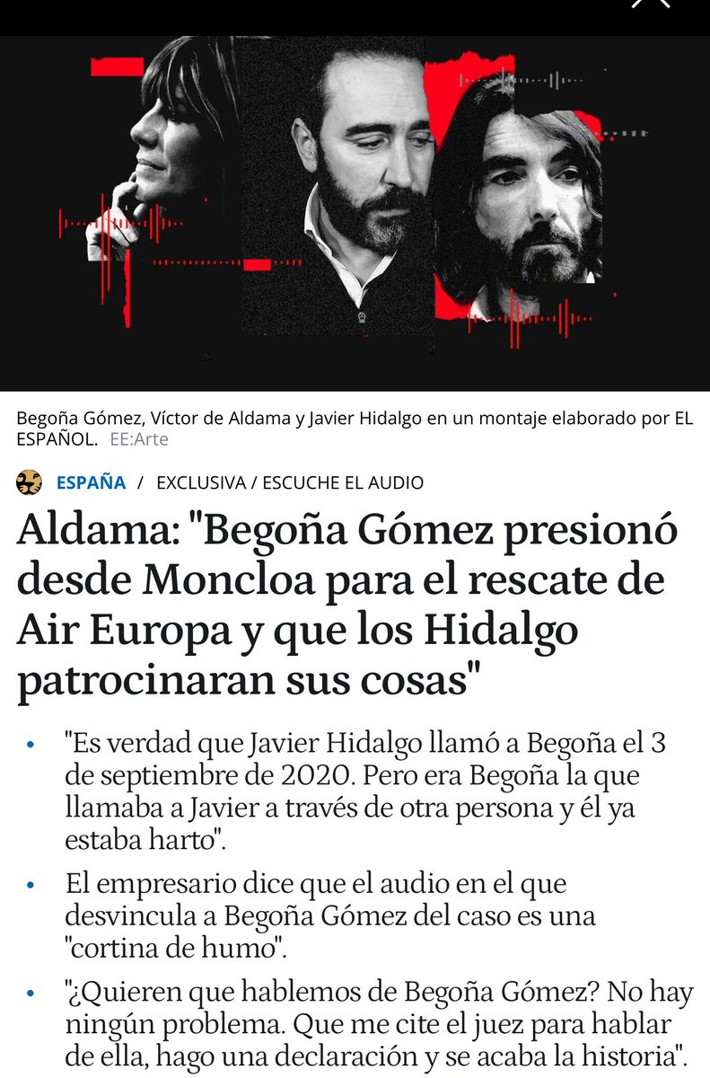 Lorenescfan1's tweet image. Pues ahora que veo que al sanchismo le ha dado por creer a Aldama, a ver si también salen en tromba con esta exclusiva de @elespanolcom…
