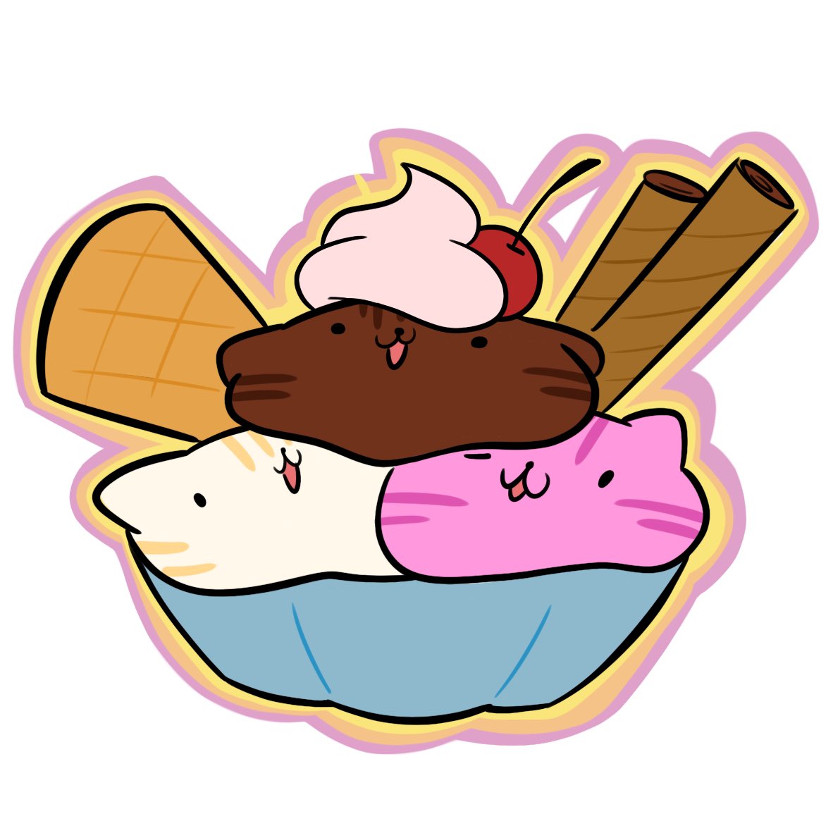 GniLLoPiLLo's tweet image. If I get to 1000 followers I’ll turn these into stickers for real guys trust me