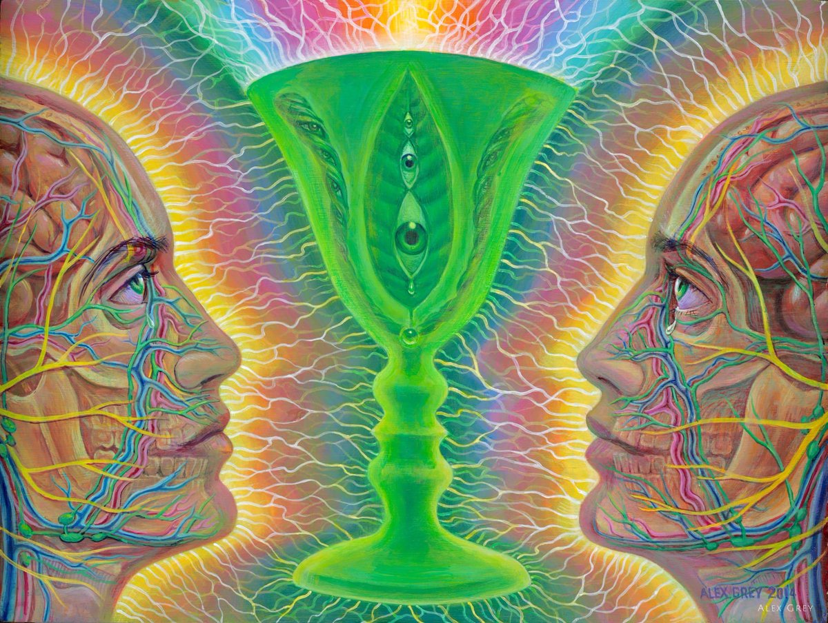 alexgreycosm's tweet image. The Leaf and Vine forms a Holy Grail of oneness with divine light.
Emerald Grail, 2014