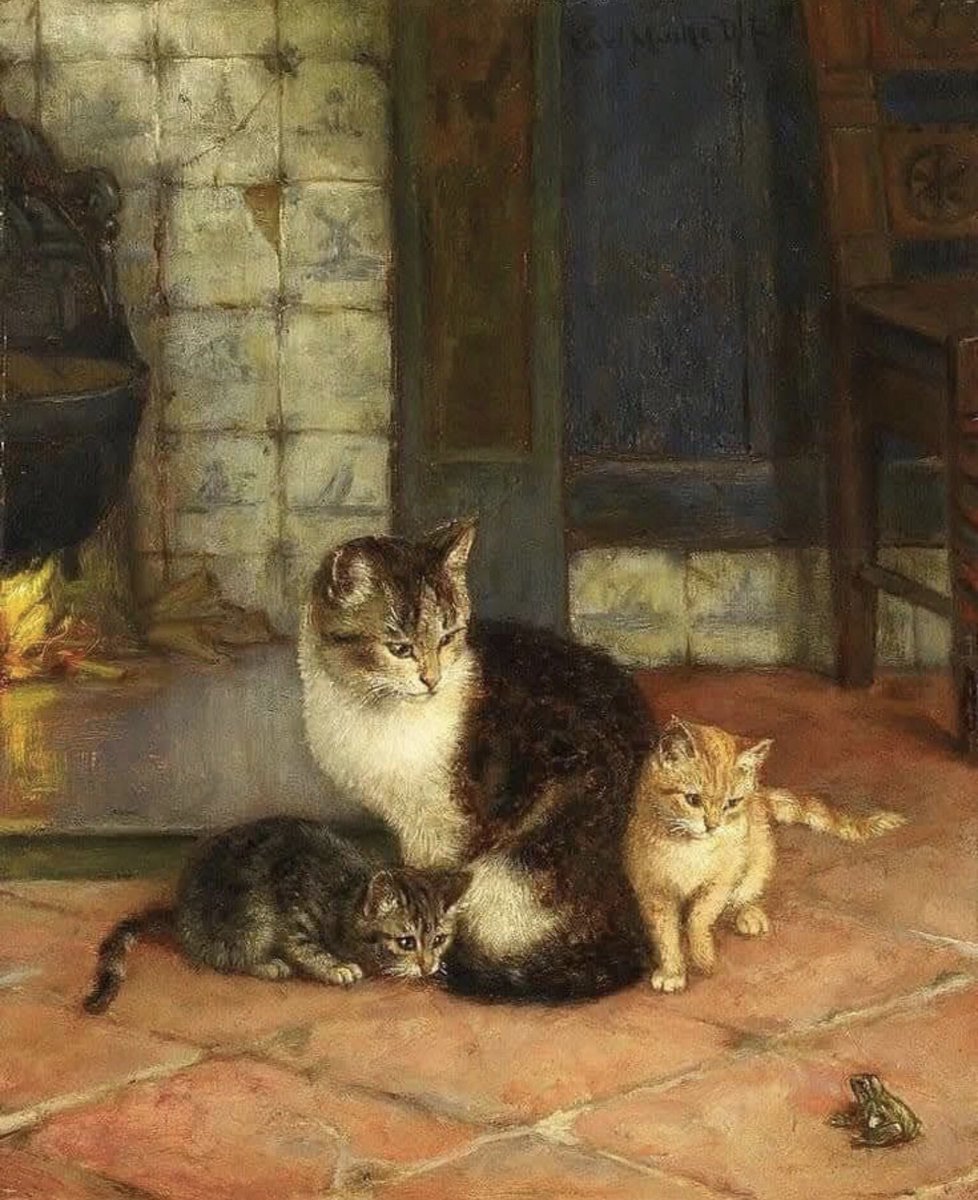 CarlyanneMcCon1's tweet image. #CaturdayEve
An Unexpected Visitor ~ Carl Emil Mücke