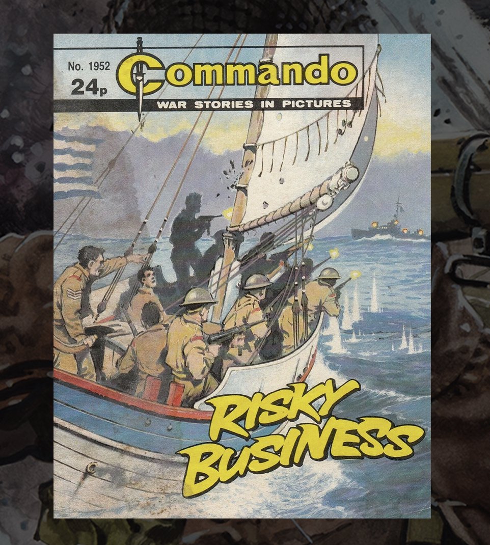 CommandoComic's tweet image. Flashback Friday!
Here’s what was on sale 40 years ago in 1985: No. 1952 ‘Risky Business!’
Have you got any flashback issues you’d like to see? Let me know! – QM