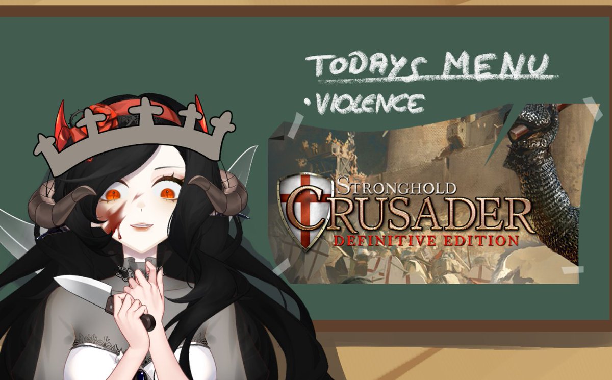 inkedwhite's tweet image. In 1h! Time to bring the word of your lady and saviour Inky to new lands with Stronghold Crusader!