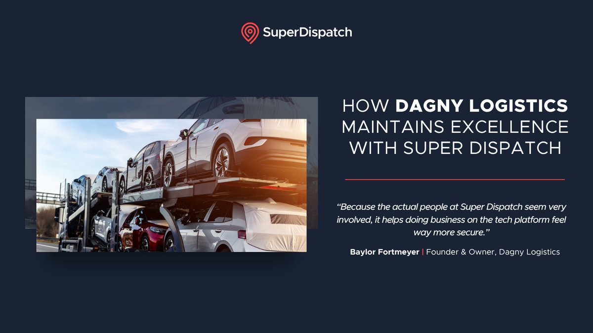 Managing high-value shipments means no room for chaos.
Dagny Logistics needed full control—and got it.
Here’s how they streamlined with Super Dispatch → hubs.li/Q03yRwG_0