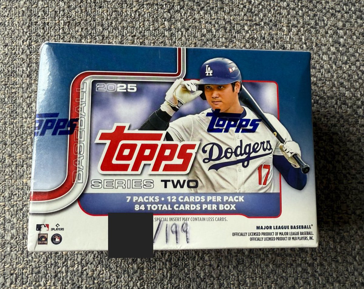 TheHobby247's tweet image. We numbered /199 this 2025 #MLB Topps Series 2 blaster &amp;amp; we’re shipping it for FREE to the 1st follower who guesses what number it is! 

Only one guess per page &amp;amp; must be following @SA247LLC to win 🤝 #TheHobby