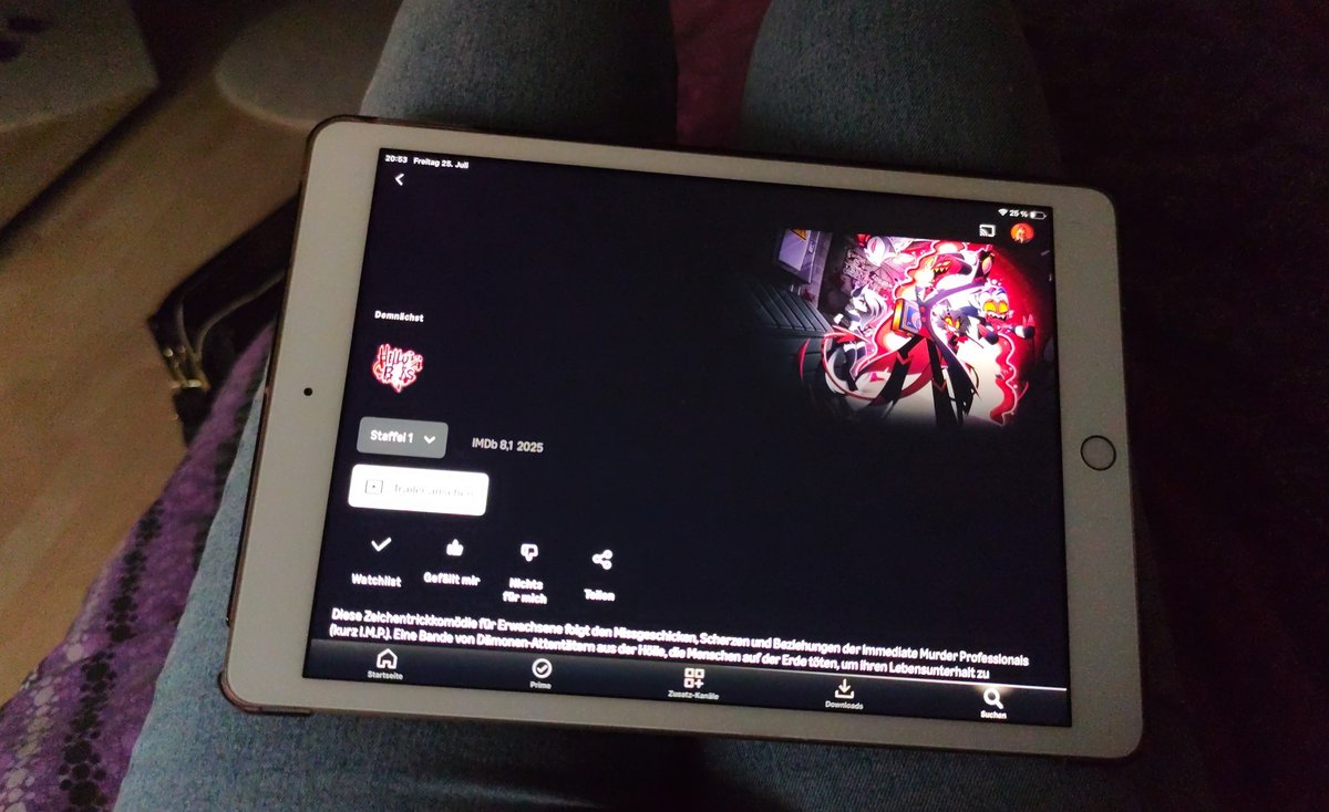 Safera2001's tweet image. it’s finally in germany now, too – I’m so hyped! 🤭
#HelluvaBoss #Hellaverse #AmazonPrimeVideo