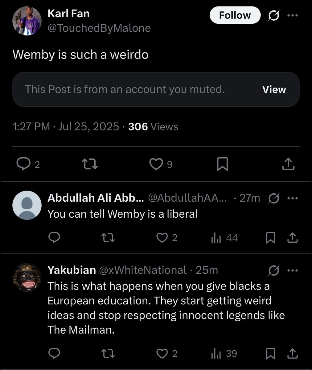 only one group of people mad at Wemby calling Malone a pedophile lol