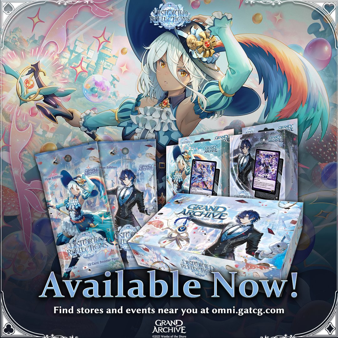 Distorted Reflections is officially here! Purchase booster boxes, booster  packs, the Ciel, Mirage's Grave Starter Deck, and the Diana, Moonpiercer  Starter Deck today! Distorted Reflections is a standard set that supports  all