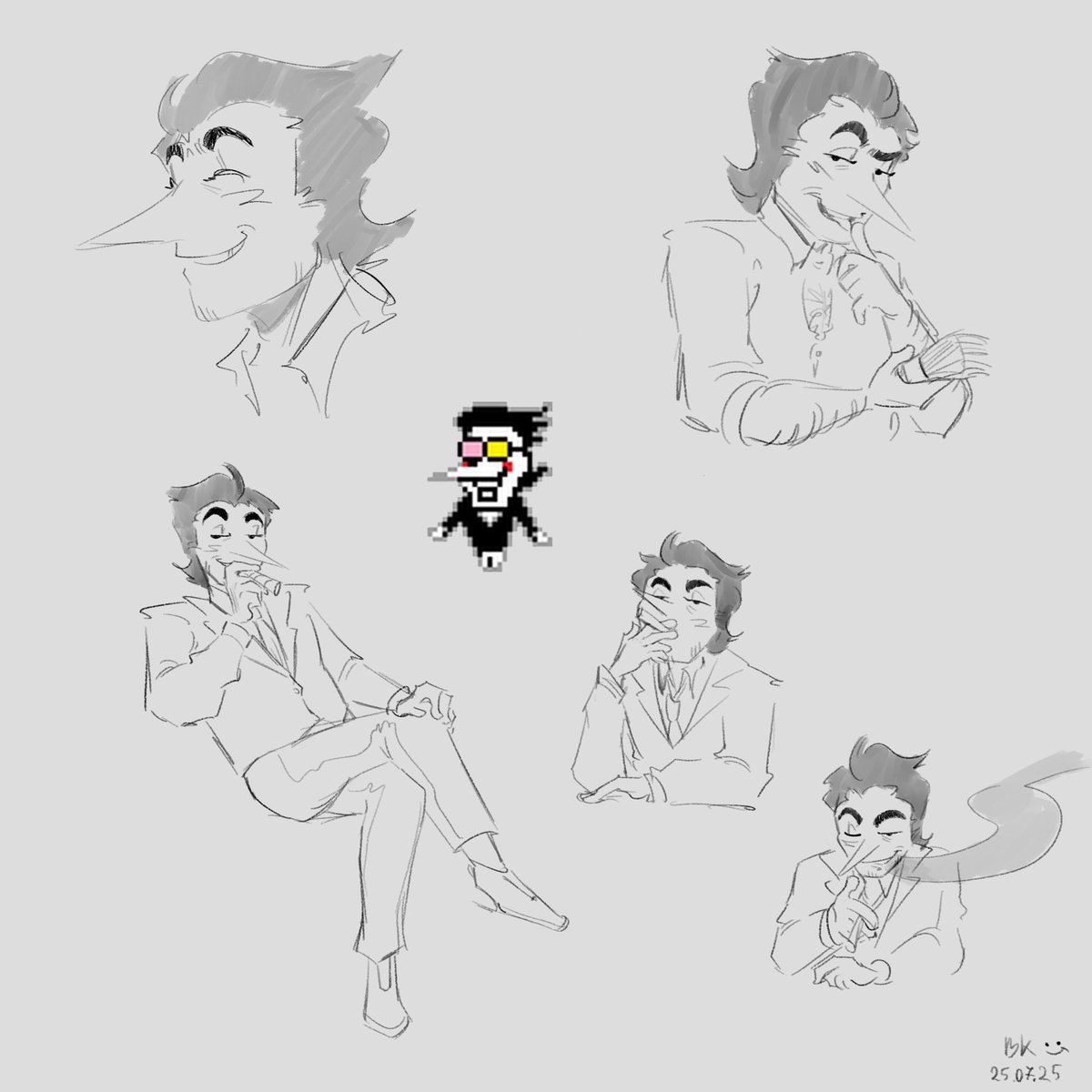 BKate52's tweet image. Some very self-indulgent spamton big shot era doodles, i like him too much
#spamton #spamtongspamton