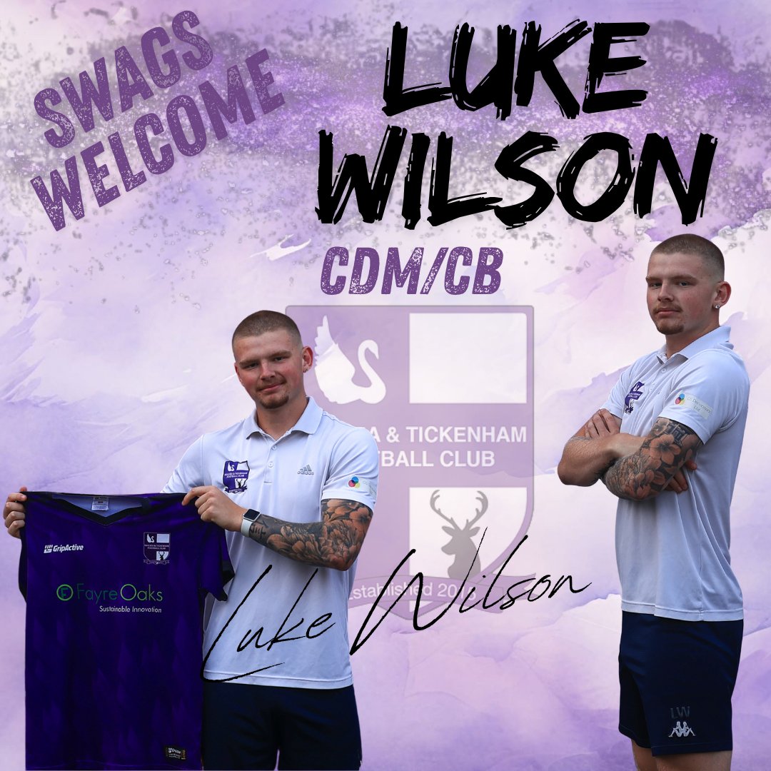 NandTFC's tweet image. Our latest signing, welcome Luke Wilson.
Luke gives us more options in shielding the back line and solid at Centre Back!
Bringing more strength, composure and backbone to the squad.
Welcome to the Swags family Luke!
UTS💜🤍
@AS_FootyReview @nailseapeeps @swsportsnews
