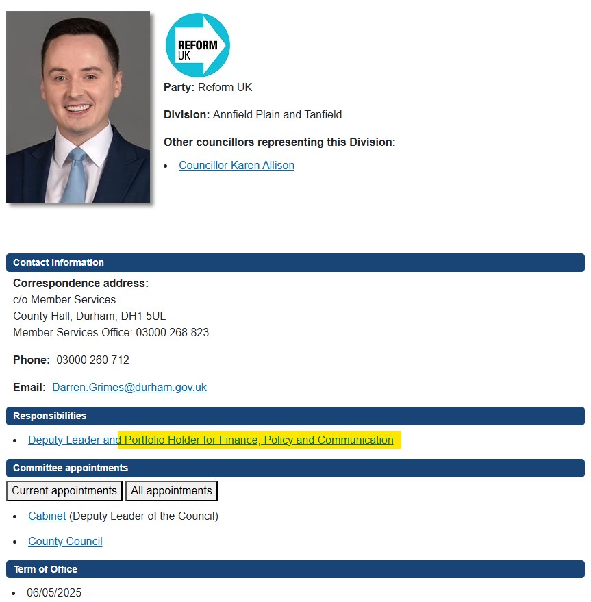 Levelling down (@levellingdown) on Twitter photo So what has happened to all this money @DarrenGrimes_? How long does an emergency appeal last in your opinion?
Now that you're responsible for the £1.4 billion Durham Council budget, I'm sure you'll be a stickler for accountability in money matters? Perhaps DOGE can help?  6/6 So what has happened to all this money @DarrenGrimes_? How long does an emergency appeal last in your opinion?
Now that you're responsible for the £1.4 billion Durham Council budget, I'm sure you'll be a stickler for accountability in money matters? Perhaps DOGE can help?  6/6