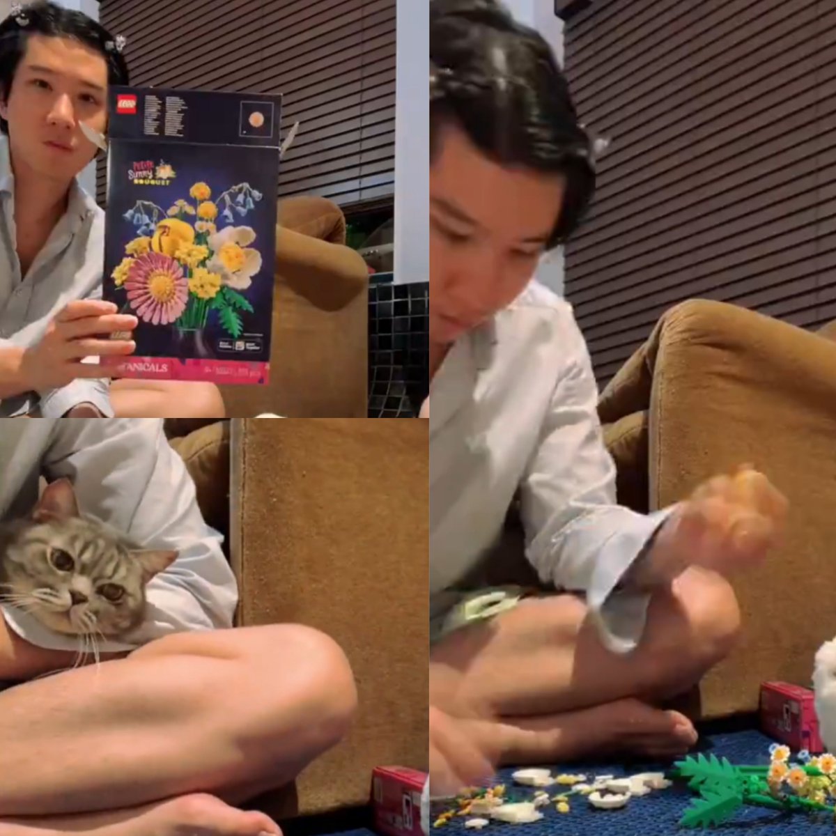 mitsuhasparkle's tweet image. why is he the prettiest and the cutest 😭😭😭😭😭 his hairclips 😭😭😭😭😭🎀 his focused face 😭😭😭😭 the way he holds montow like a baby 😭😭😭🤏