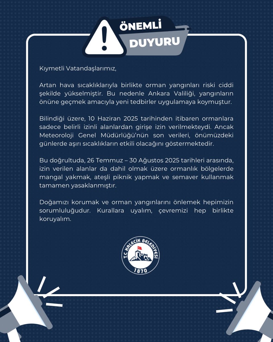 Önemli duyuru! ⚠️