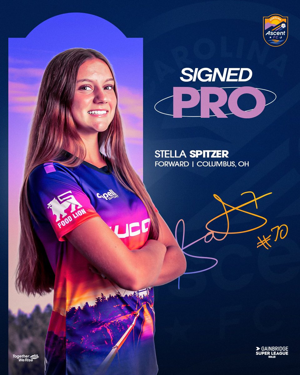 the 𝙔𝙊𝙐𝙉𝙂𝙀𝙎𝙏 to do it ✍️ 

NEWS: 15-Year-Old Stella Spitzer Becomes Youngest Pro in the Gainbridge Super League

📰 carolinaascent.com/news/2025/07/2…