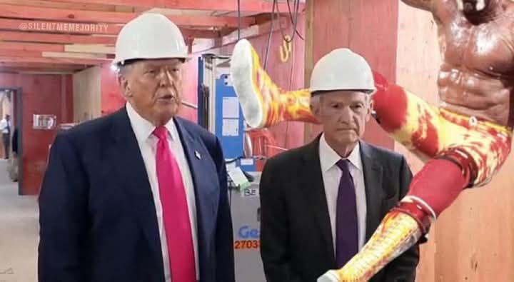 PostPositiveX's tweet image. Lmao who made hulk Holgan drop kicking Jerome Powell ? 🤣