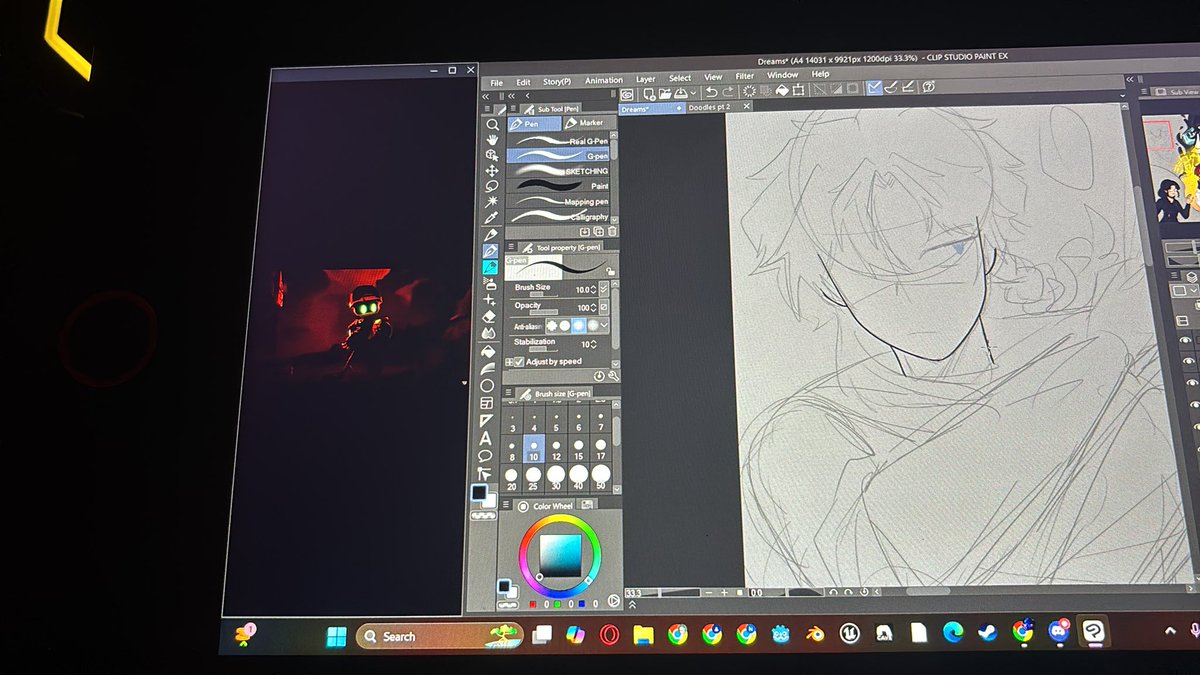 eliosearts's tweet image. MD while drawimg