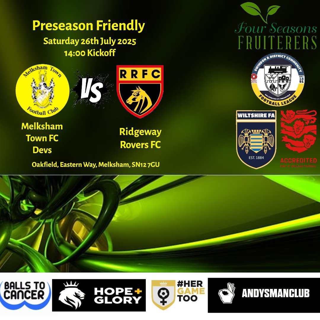 Ridgewayrovers1's tweet image. So tomorrow, our preseason schedule continues. 
We face a trip away to face @MELKSHAMTOWNFC @MTFCDevelopment, kickoff 2pm.
Time to get more minutes in the legs and keep pushing with the preparations to be ready for the season kicking off.
#uptherovers